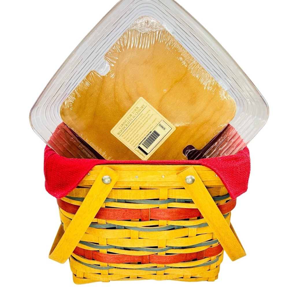 Longaberger AMERICAN CELEBRATION‎ PICNIC TOTE w/ Riser Liner Protector 2007